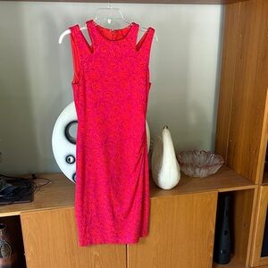 Cache Pink Swirl Mini Dress